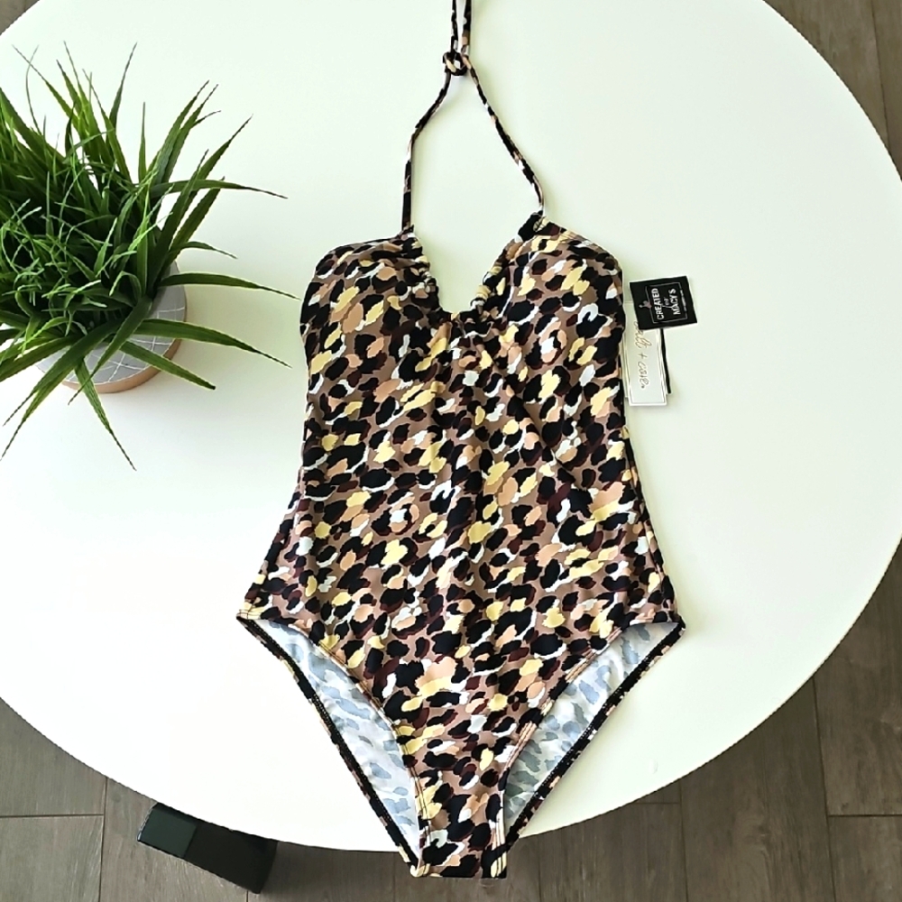 NWT Salt & Cove Swim Leopard Print One Piece Swimsuit